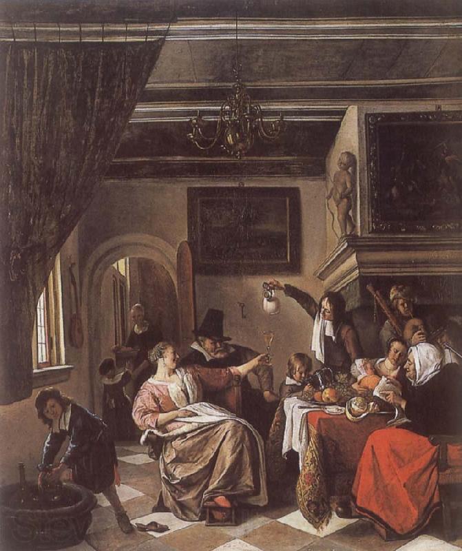 Jan Steen As the Old Sing,So twitter the Young Spain oil painting art